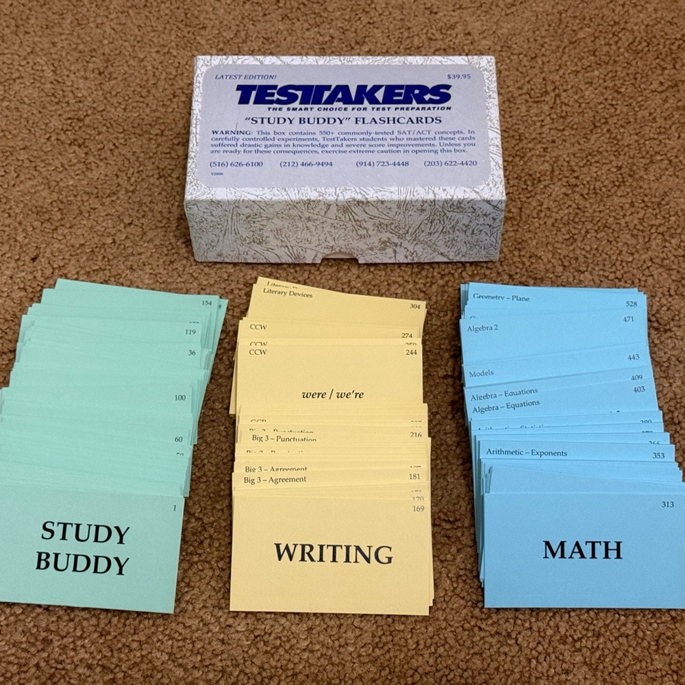 Test Takers Study Buddy Flashcards Set (SAT Prep)